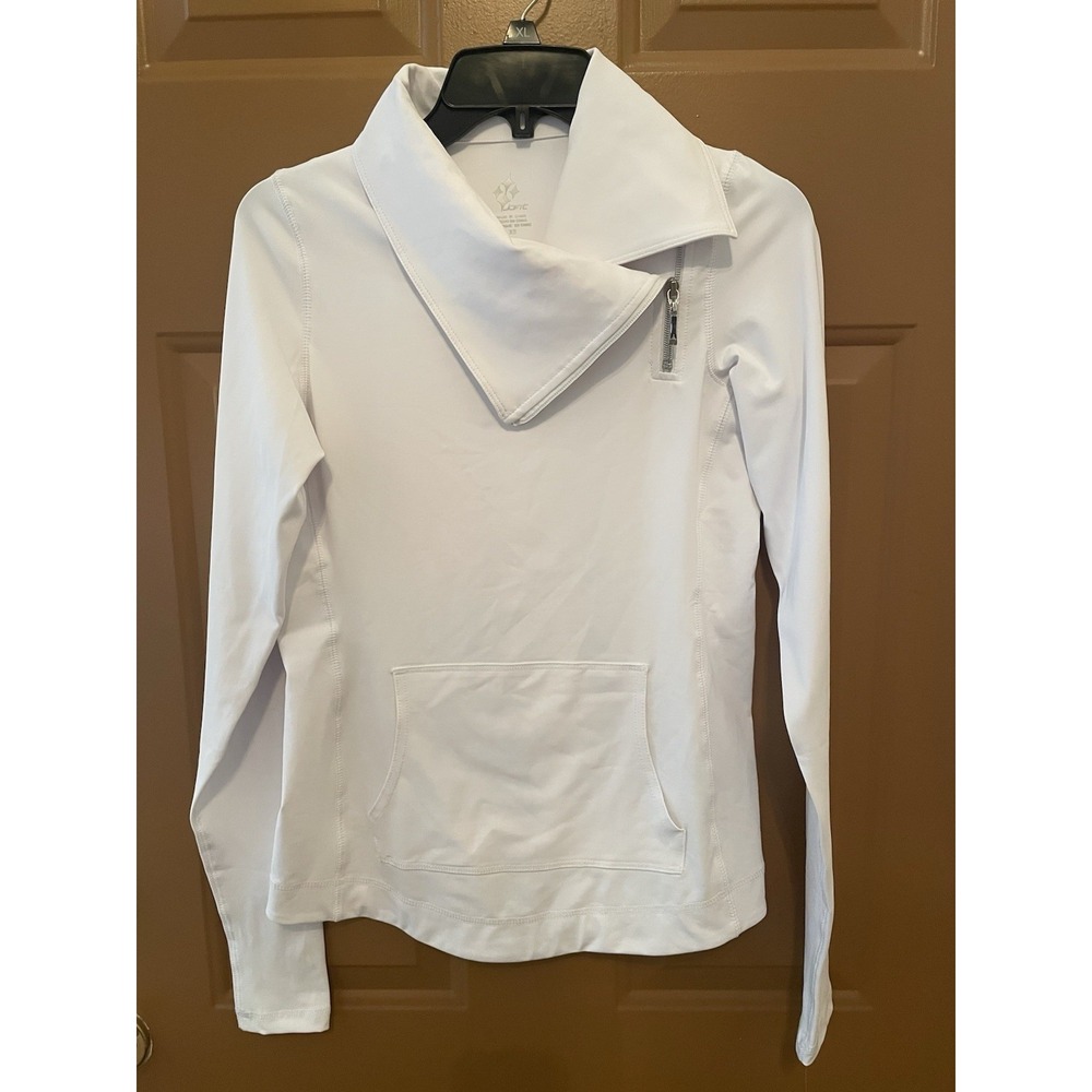 Jofit Women's White Long Sleeve Jumper Sports Jacket Size XS New with Tags